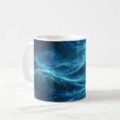 Digital Ocean — Data Stream Abstract Art Tasse (Vorderseite Links)