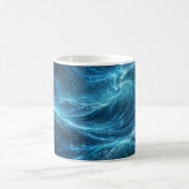 Digital Ocean — Data Stream Abstract Art Tasse (Mittel)