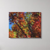 Digital Oil Painted Fall Trees Canvas Print Leinwanddruck (Vorderseite)