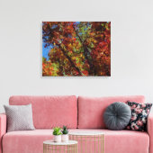 Digital Oil Painted Fall Trees Canvas Print Leinwanddruck (Insitu (Wohnzimmer))