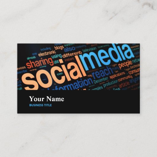 Digital Online Analyst für soziale Medien Visitenkarte (Vorderseite)