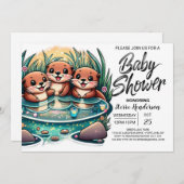 Digital Otter Joy Baby Shower Einladung (Vorne/Hinten)