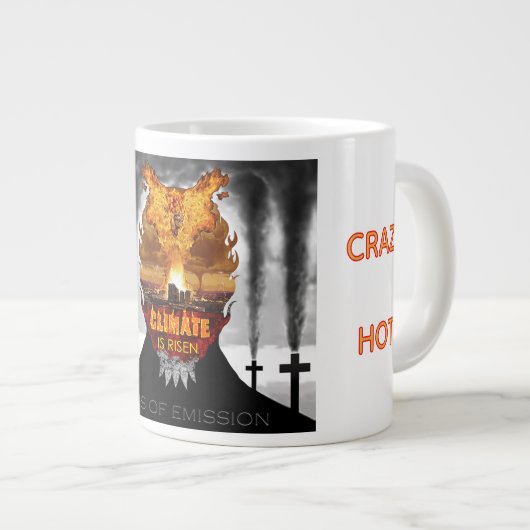 Digital painting about climate change. Jumbo-Tasse (Vorderseite Rechts)