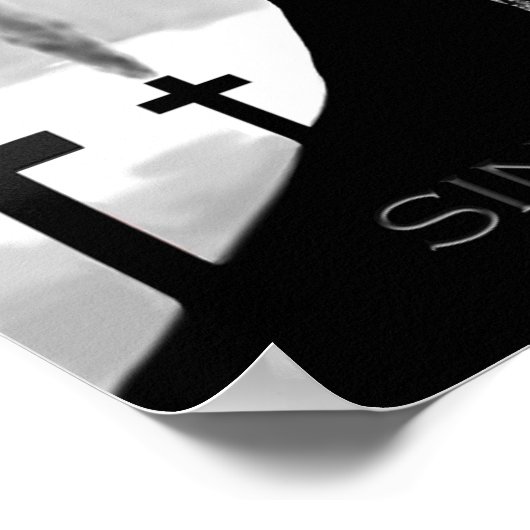 Digital painting about climate change. poster (Ecke)