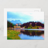 Digital Painting - Lake Misurina, Italien Postkarte (Vorne/Hinten)