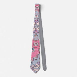 Digital Paisley Krawatte Pink Gray