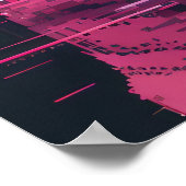 Digital Panda Hacker Pixel Art Avatar Poster (Ecke)