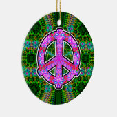 Digital Peace Sign Keramik Ornament (Rechts)