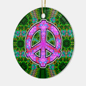 Digital Peace Sign Keramik Ornament (Links)