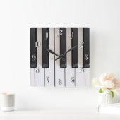 Digital piano keyboard quadratische wanduhr (Zuhause)