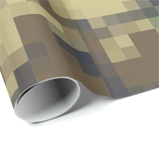Digital-Pixel-Tarnungs-Muster Geschenkpapier (Rolleneckpunkt)