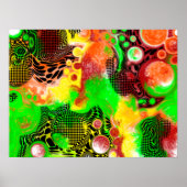 Digital Pour Painting Fluid Art Poster (Vorne)
