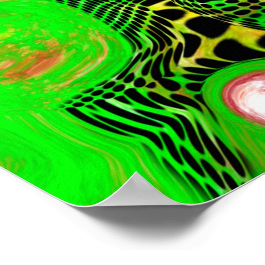 Digital Pour Painting Fluid Art Poster (Ecke)