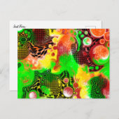 Digital Pour Painting Fluid Art Postkarte (Vorne/Hinten)