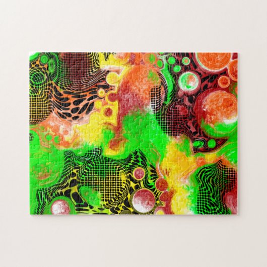 Digital Pour Painting Fluid Art Puzzle (Horizontal)