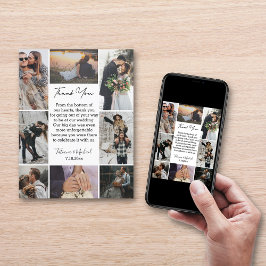 digital&print 8 Fotos Collage Hochzeit danke Karte