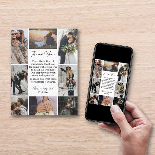 digital&print 8 Fotos Collage Hochzeit danke Karte