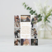 digital&print 8 Fotos Goldhochzeit danke Karte (Stehend Vorderseite)