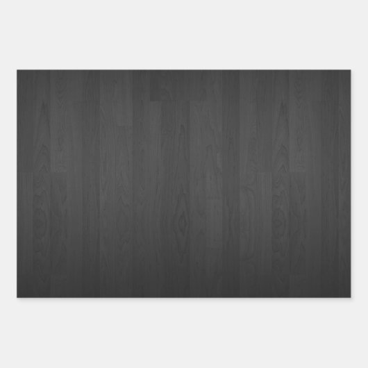 Digital Print Black Wood Geschenkpapier Set (Vorderseite 3)