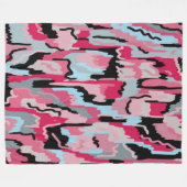 Digital Print in Rot und Schwarz Fleecedecke (Vorderseite (Horizontal))