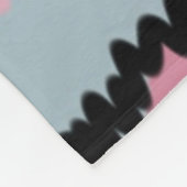 Digital Print in Rot und Schwarz Fleecedecke (Ecke)