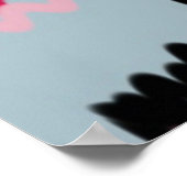 Digital Print in Rot und Schwarz Poster (Ecke)