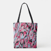 Digital Print in Rot und Schwarz Tasche (Rückseite)