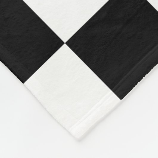 Digital Print in Schwarz/Weiß Fleecedecke (Ecke)