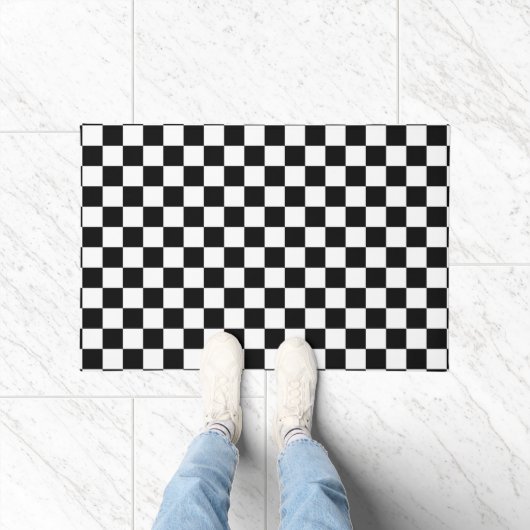 Digital Print in Schwarz/Weiß Fußmatte (Indoor)
