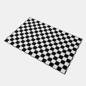 Digital Print in Schwarz/Weiß Fußmatte (Schrägansicht)