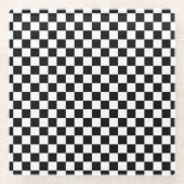 Digital Print in Schwarz/Weiß Glasuntersetzer (Vorderseite)