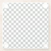 Digital Print in Schwarz/Weiß Glasuntersetzer (Rückseite)