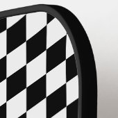 Digital Print in Schwarz/Weiß Pickleball Schläger (Linke Seite)