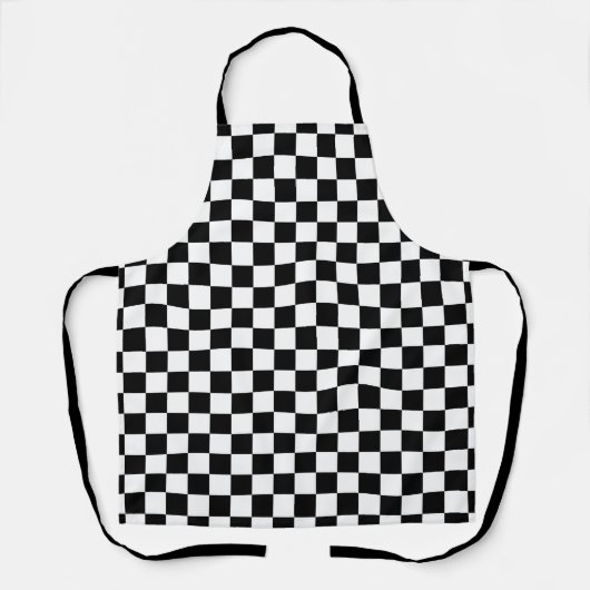 Digital Print in Schwarz/Weiß Schürze (Vorderseite)