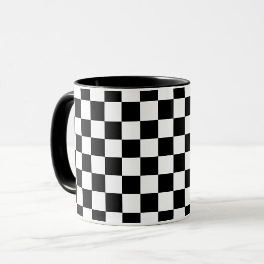 Digital Print in Schwarz/Weiß Tasse (Vorderseite Links)
