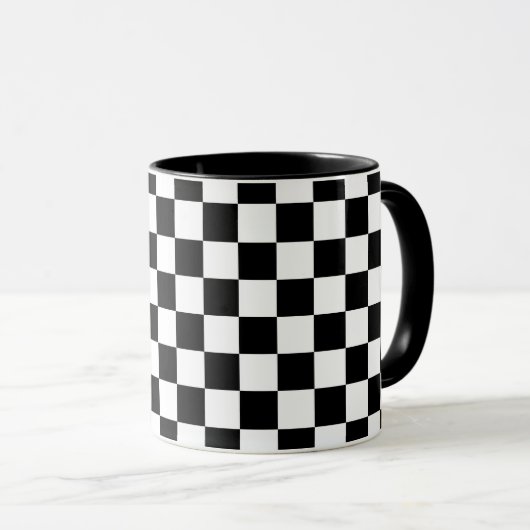 Digital Print in Schwarz/Weiß Tasse (VorderseiteRechts)
