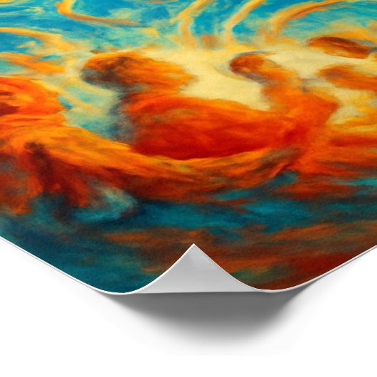 Digital Pulse of Modernity Poster (Ecke)