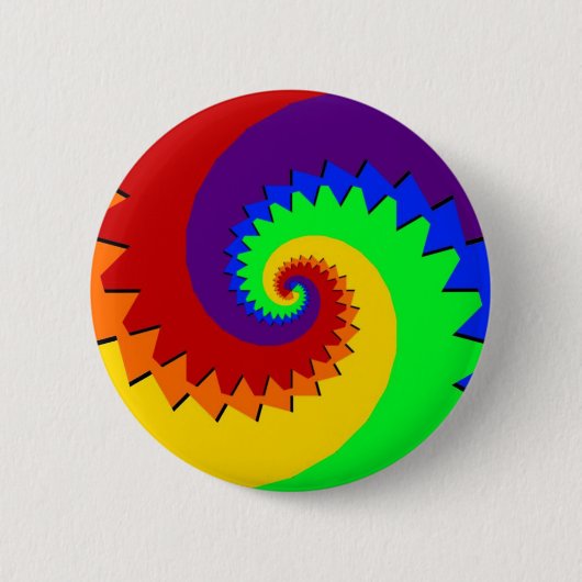 Digital Rainbow Spiral Button (Vorderseite)