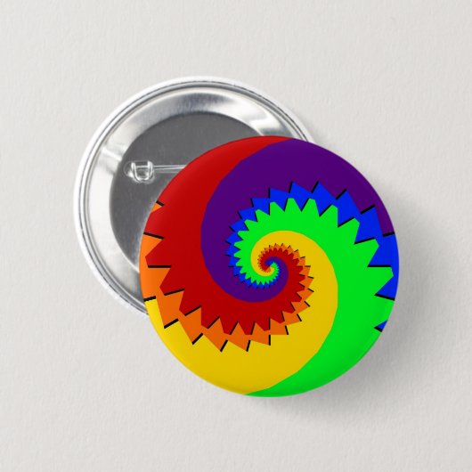 Digital Rainbow Spiral Button (Vorne & Hinten)