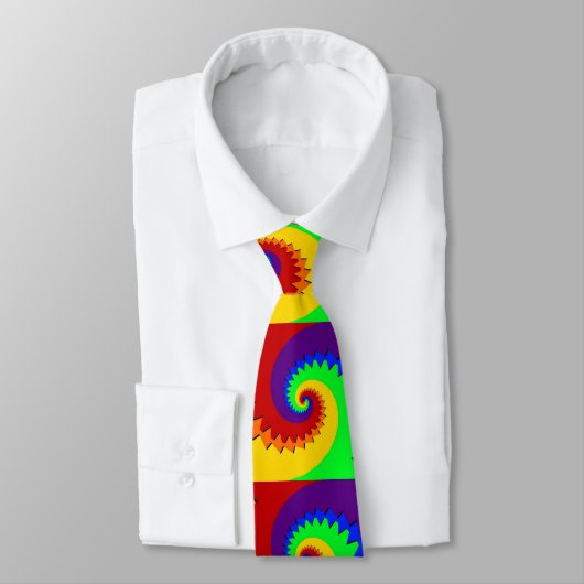 Digital Rainbow Spiral Krawatte (Gebunden)