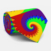 Digital Rainbow Spiral Krawatte (Gerollt)