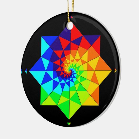 Digital Rainbow Spiral Necklace oder Keramik Ornament (Links)