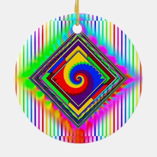 Digital Rainbow Spiral Necklace oder Keramik Ornament (Hinten)