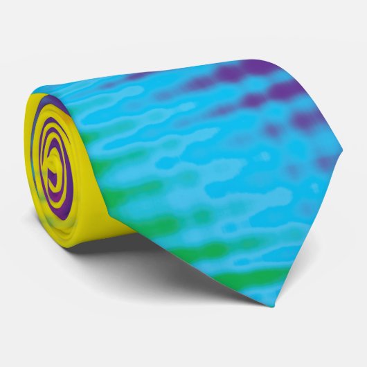 Digital-Regenbogen-Linien Krawatte (Gerollt)