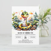 Digital Reptile Celebration Geburtstag Einladung (Stehend Vorderseite)