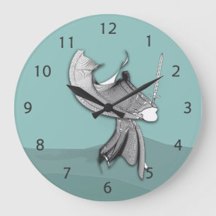Digital Samurai Große Wanduhr