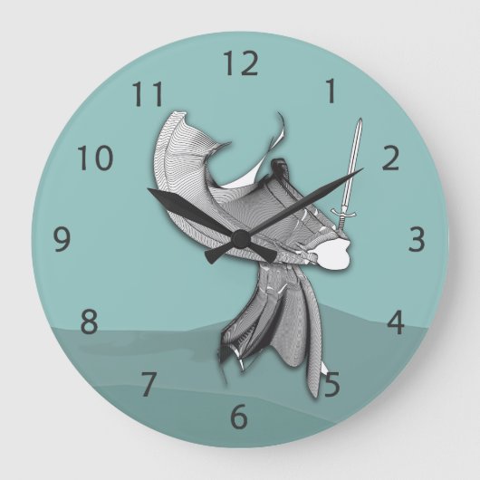Digital Samurai Große Wanduhr (Vorderseite)