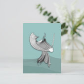 Digital Samurai Postkarte (Stehend Vorderseite)