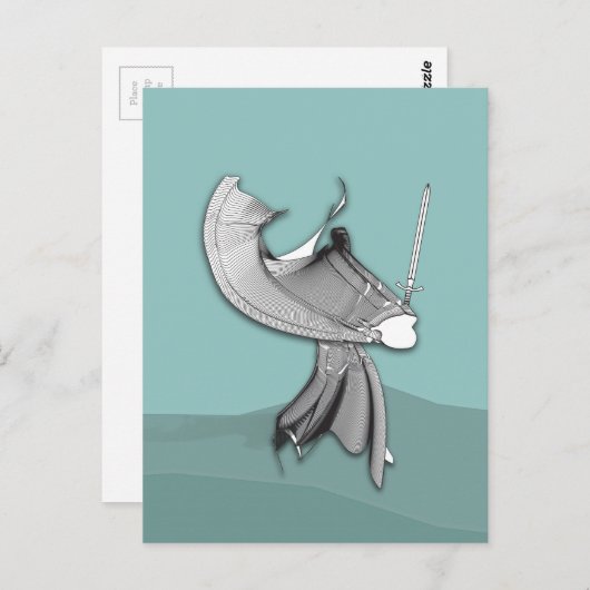 Digital Samurai Postkarte (Vorne/Hinten)