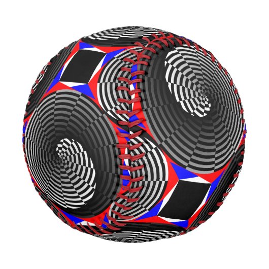 Digital Schachbrett Yin Yang von Kenneth Yoncich Baseball (Schrägansicht)